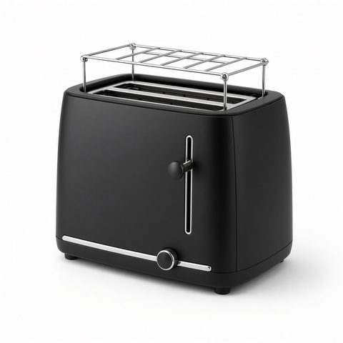 2-Slice Toaster with Bun Warmer, Black