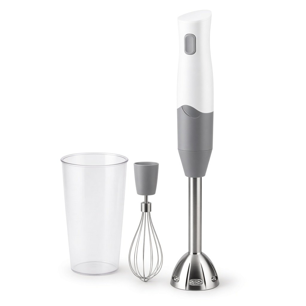 Set frullatore a immersione 600 W con frusta e bicchiere