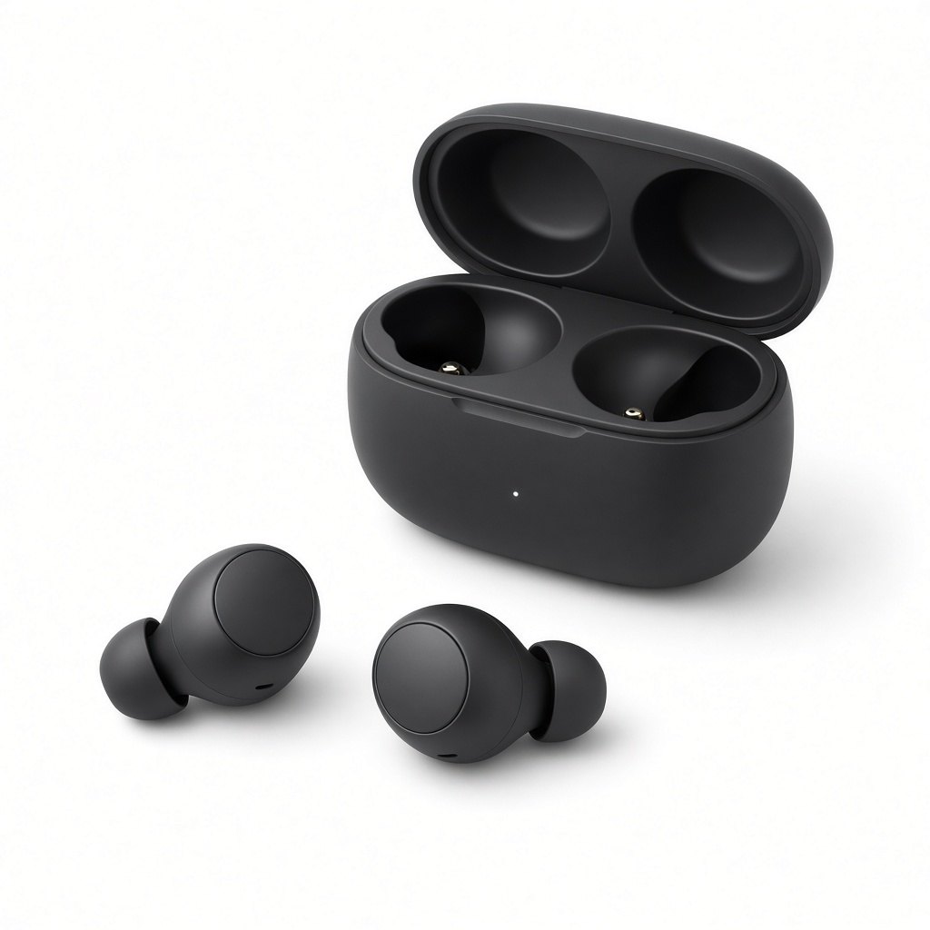 Bluetooth-5.4-In-Ear-Kopfhörer mit Ladecase, Schwarz