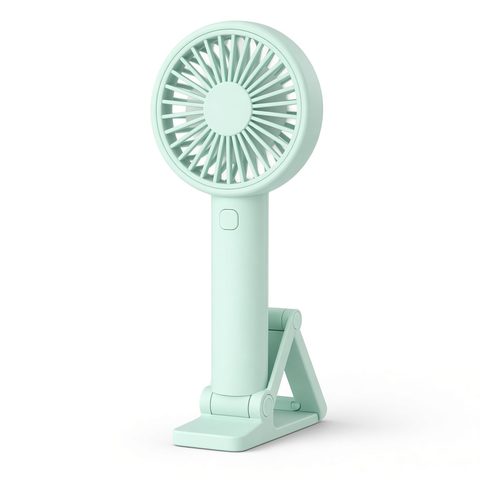 Rechargeable Handheld Fan with Stand, Mint