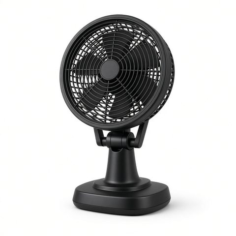 Turbo Desk Fan, Tiltable, Black