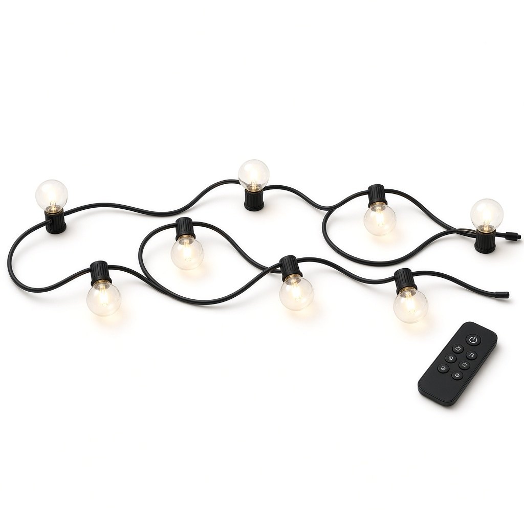 Outdoor String Lights 30 m, Dimmable, with Remote