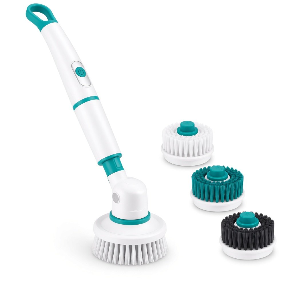 Cordless Electric Spin Scrubber with 3 Brush Heads